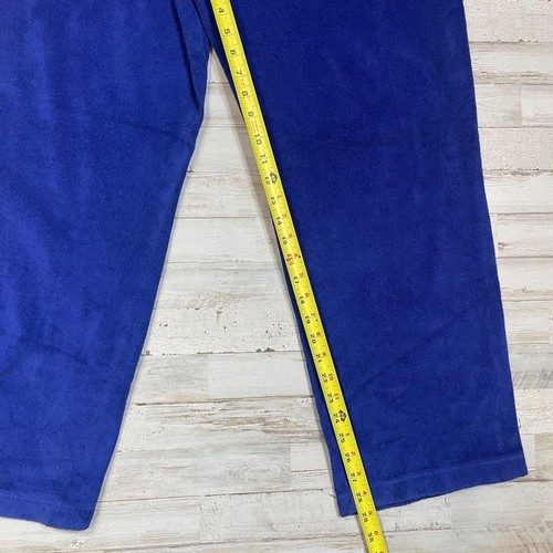 Lands End Blue Terry Cloth Anorak Set Pants Jacket Pockets Hoodie SZ L C101793 - Picture 11 of 12