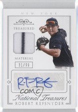 2015 Panini National Treasures 31/99 Rob Refsnyder Robert #78 Auto 5yr