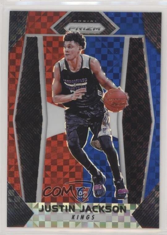 2017-18 Panini Prizm Red White & Blue Prizm Justin Jackson #27 8k4