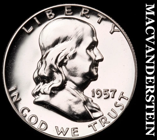 1957 Silver Franklin Half Dollar - Choice Gem Proof  Lustrous  #i831