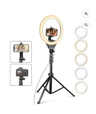 12" LED Selfie Ring Light With 67" Tripod Phone & Holder Stand For Makeup Steam