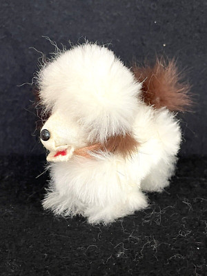 Vintage Plush Stuffed Mini Furry Puppy Dog With Moving Mouth