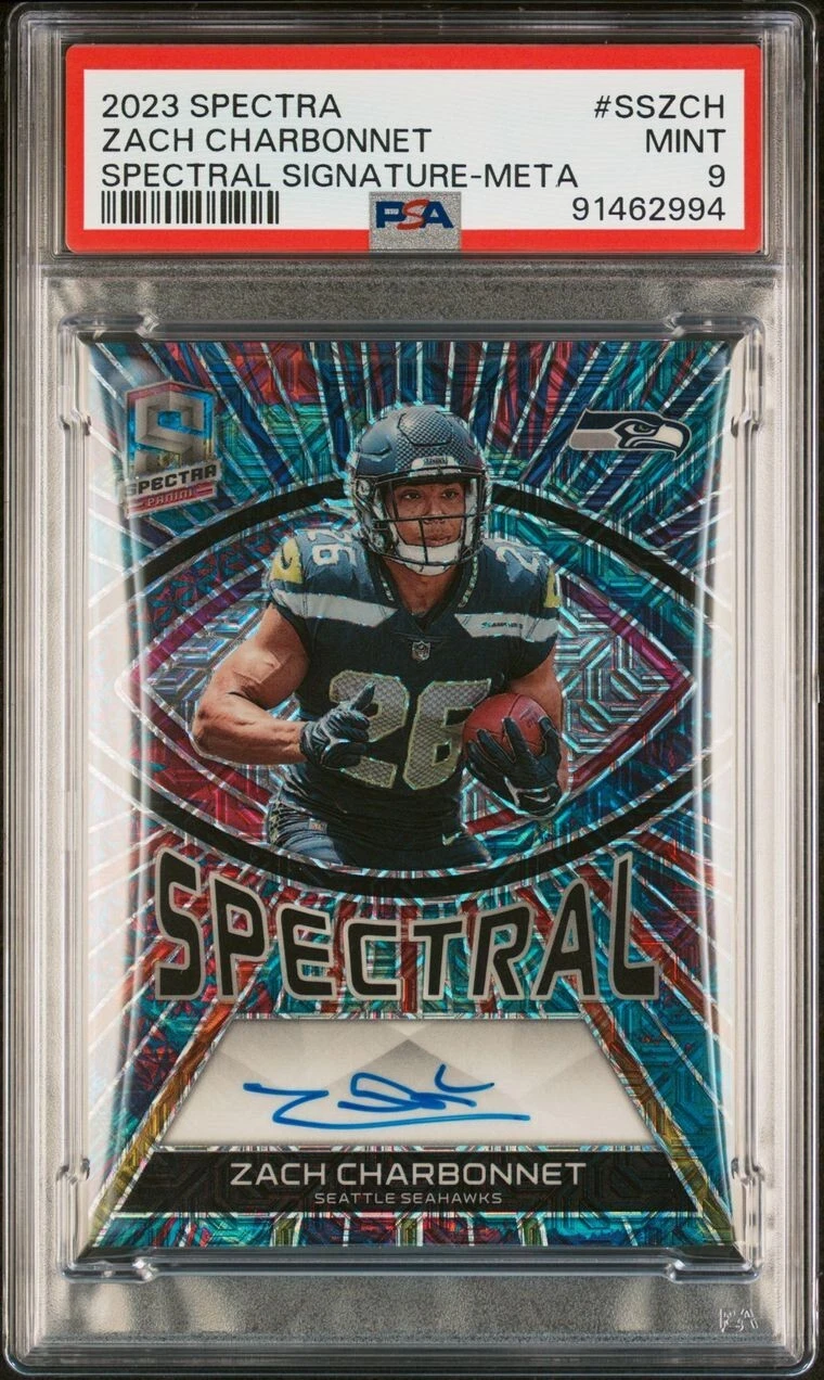 Zach Charbonnet Panini Spectra Spectral Signatures #SSZCH Meta