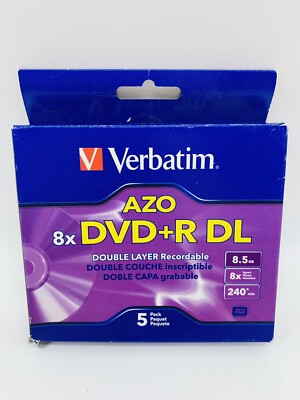 Verbatim DVD+R DL 8.5GB 8X Branded 4-Pack Brand New
