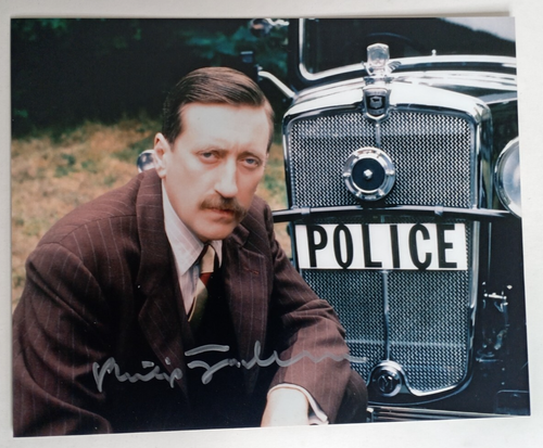 philip jackson poirot 10x8 photo autograph