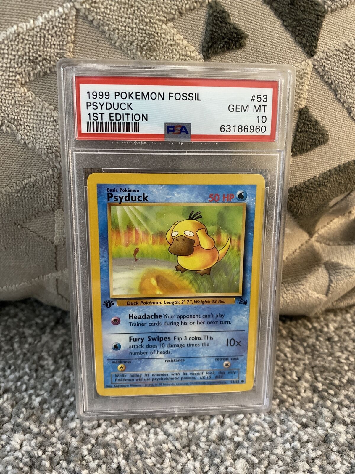 Pokemon Portuguese 1st Edition 48/62 Grimer Fossil