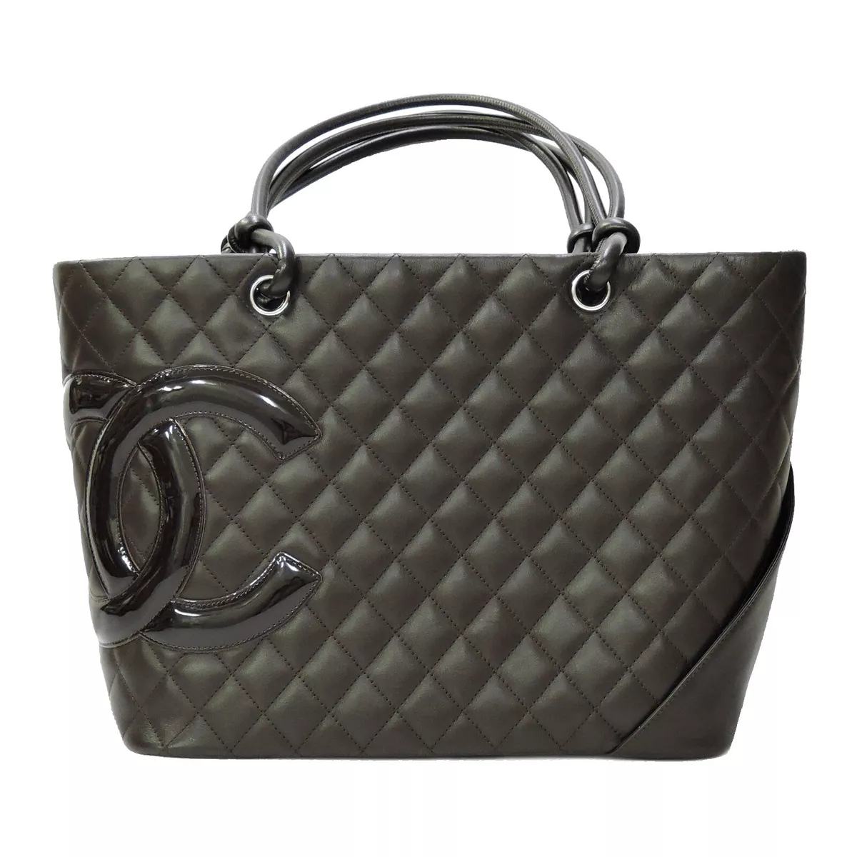 Chanel Tote Bag Cambon Small Quilted Leather Black