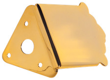 Golden Gate Traditional Two-Piece Mandolin Tailpiece by Saga in Gold, M-132