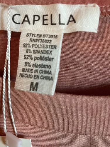 NWT Capella Women s Short Sleeve TShirt Ombre Tie-Dye Peach SZ M - Picture 6 of 8