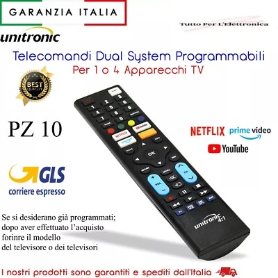 UNITRONIC KIT 10 Telecomandi Universale Programmabile come Made For You DUAL 4:1 jollyline