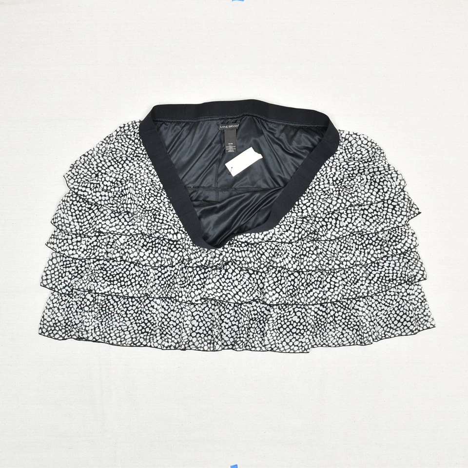 NUEVO Lane Bryant Mujer Volantes Acampanada Falda Mini Poliéster Multicolor Talla 26/28 Foto 2 de 4