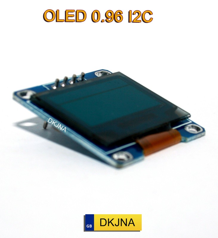0.96 OLED 128X64 I2C White/Blue/Yellow SSD1306 Display Arduino ESP8266 ESP32