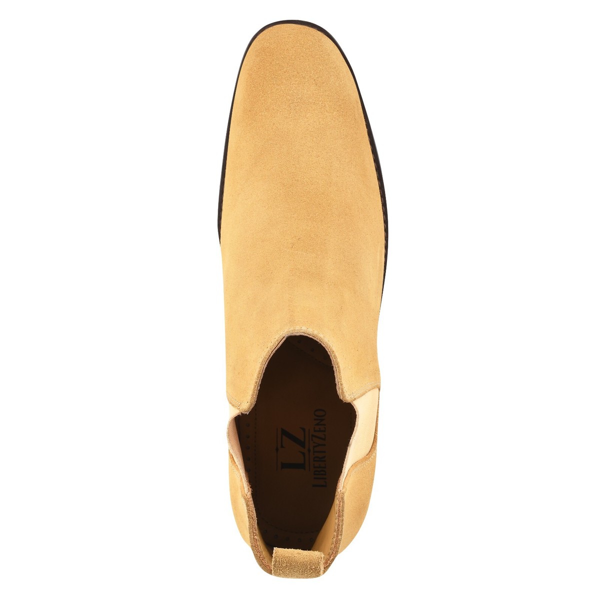 LIBERTYZENO Mens Suede Genuine Leather Casual Chelsea Boots Chelsea Boots LIBERTYZENO Men main image 2
