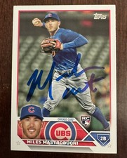 Miles Mastrobuoni Auto Signed 2023 Topps Rookie #592 Chicago Cubs