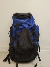 L.L. Bean Extra Large Capacity Internal Frame Backpack Black/Blue ~10x16x30"