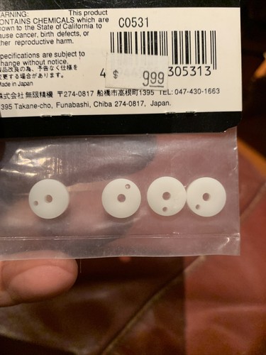 Mugen Seiki (C0531) Damper Piston (4pc) White - Picture 5 of 5