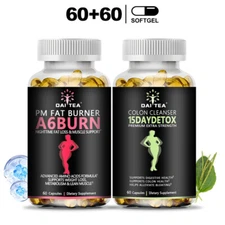Fat Burner & Colon Cleanse, Appetite Control, Weight Loss, Detox 120 Capsules