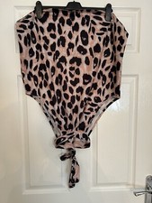 Chaolilai Halter Neck Animal Print Top - Large - Black/Brown/Cream - Sleeveless