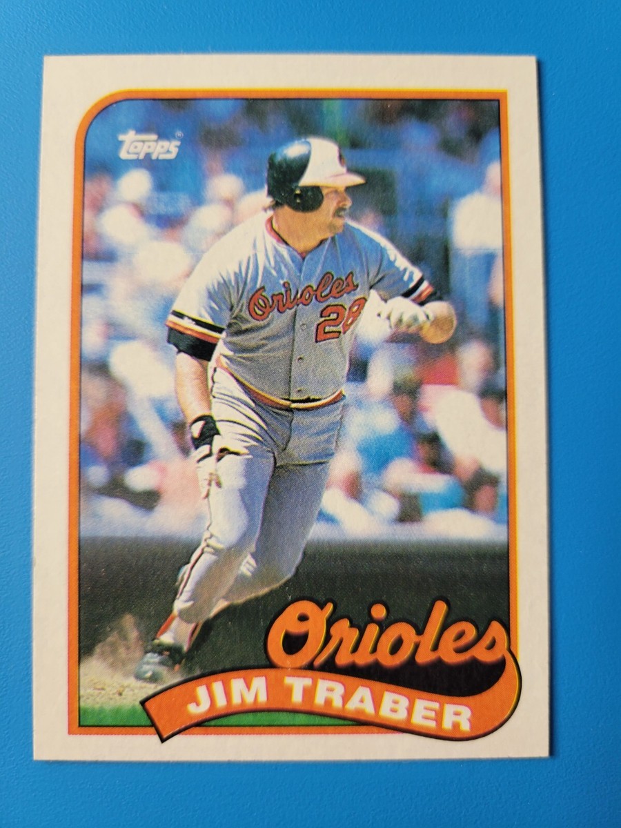 Jim Traber Baseball Card -- 1989 Topps #124 -- Baltimore Orioles