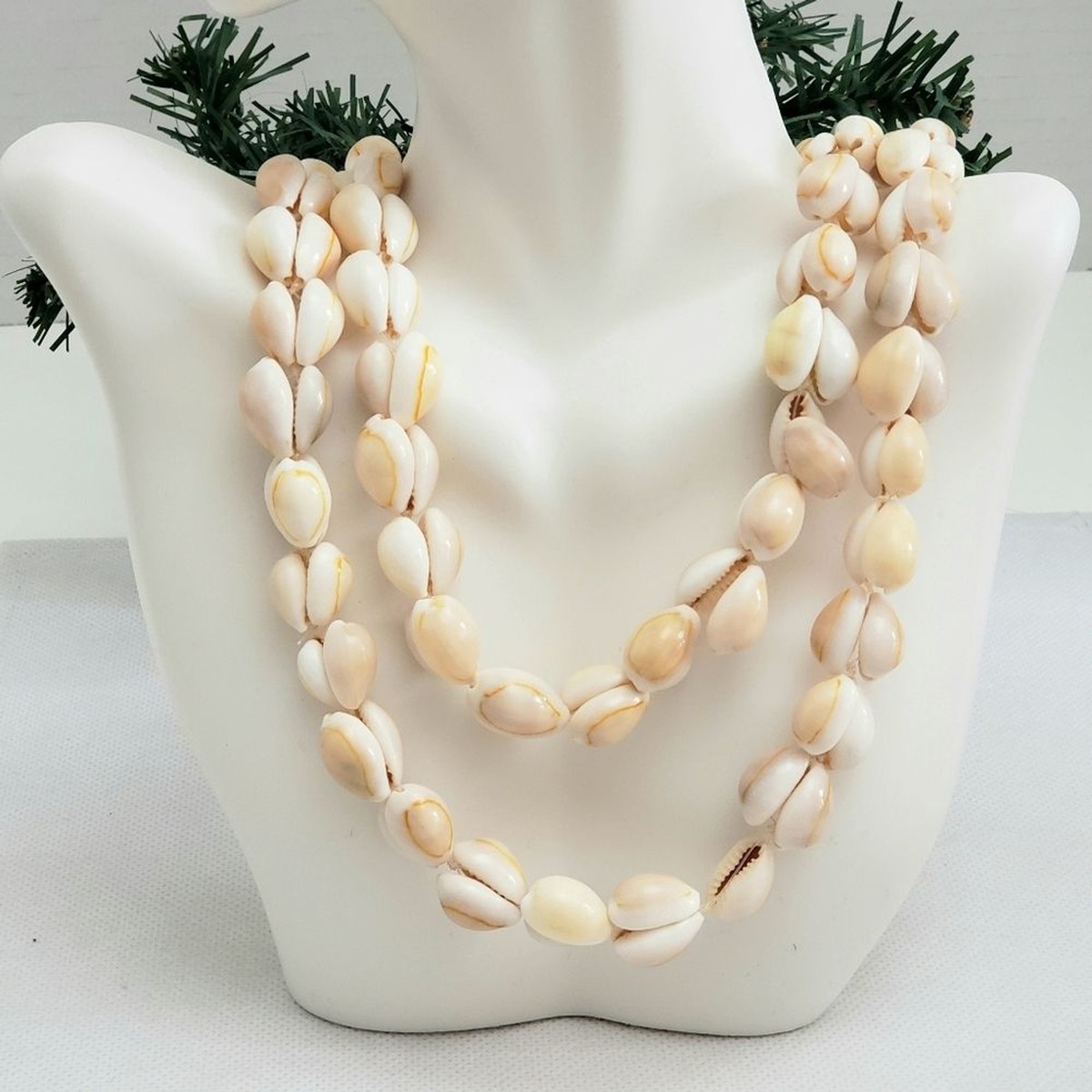 Two Chunky Real Sea Shell Necklaces Long View 2