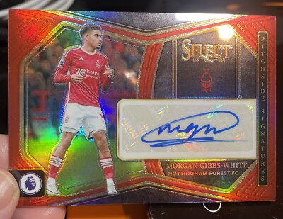 Panini Select Premier League EPL 23/24 Nottingham Forest Morgan Gibbs - White Auto
