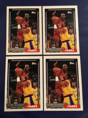 1992-1993 Topps # 312 TIM PERRY Lot 4 Philadelphia 76ers NBA Cards | eBay
