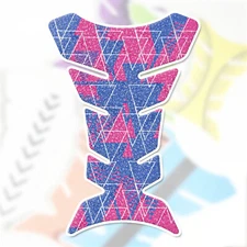 MC Motoparts Triangle Pink Fish Bone Gas Tank Pad Protector Cover Grip Removable