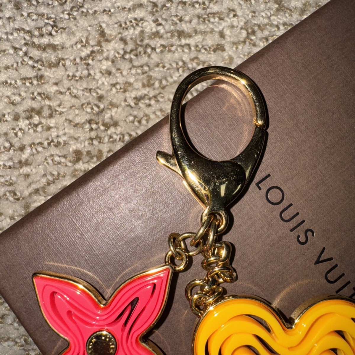 ルイ・ヴィトン LOUIS VUITTON Bag Charm M66469 Porto Cle Flower Key Chain