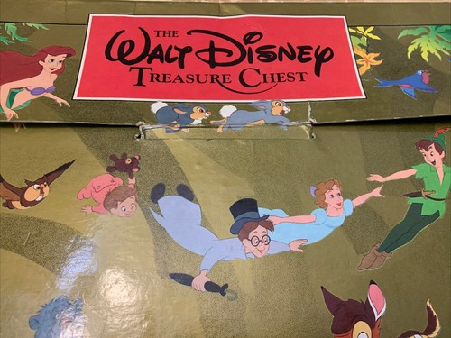 Vintage Walt Disney Treasure Chest Five 17 inch Oversized Books 1991 With Folder - Picture 2 of 21