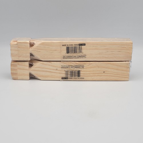 Two (2) New In Packages "Iron Horse" Classic Wooden Train Whistles 7" Long NIP - Picture 3 of 4
