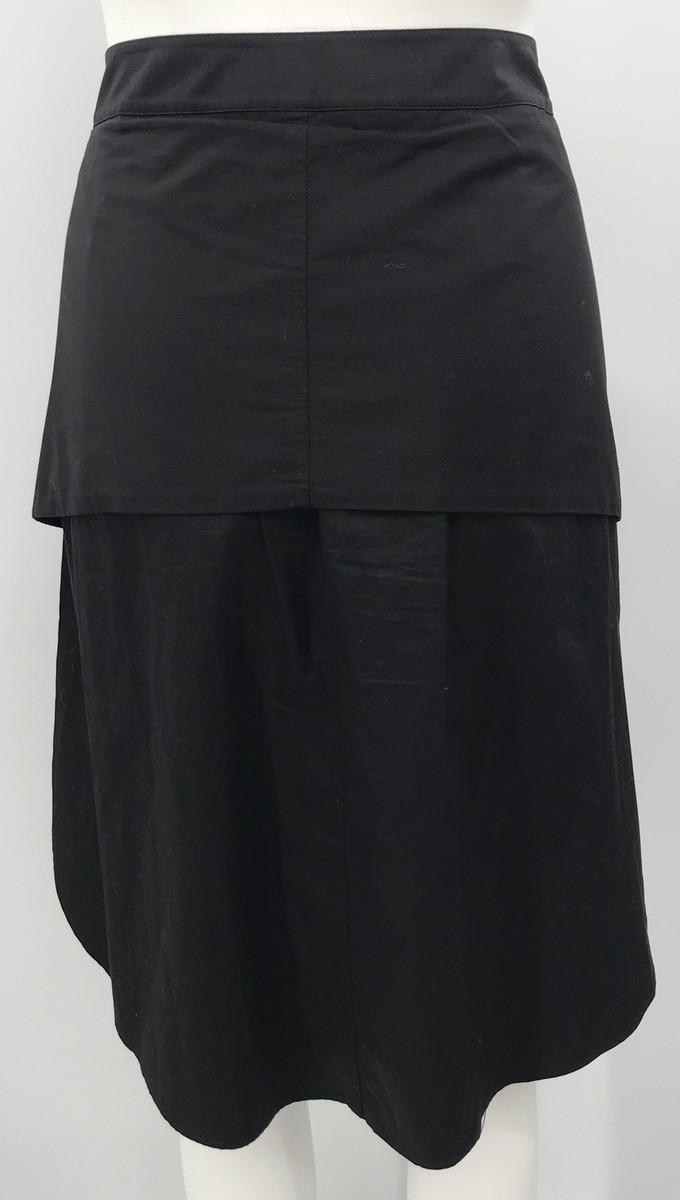 ワンピース T BY ALEXANDER WANG Women Mid Skirts 4WC4236229 001 BLACK T by Alexander Wang Black Skirt w/ Shirt Sleeve Tie Waist sz