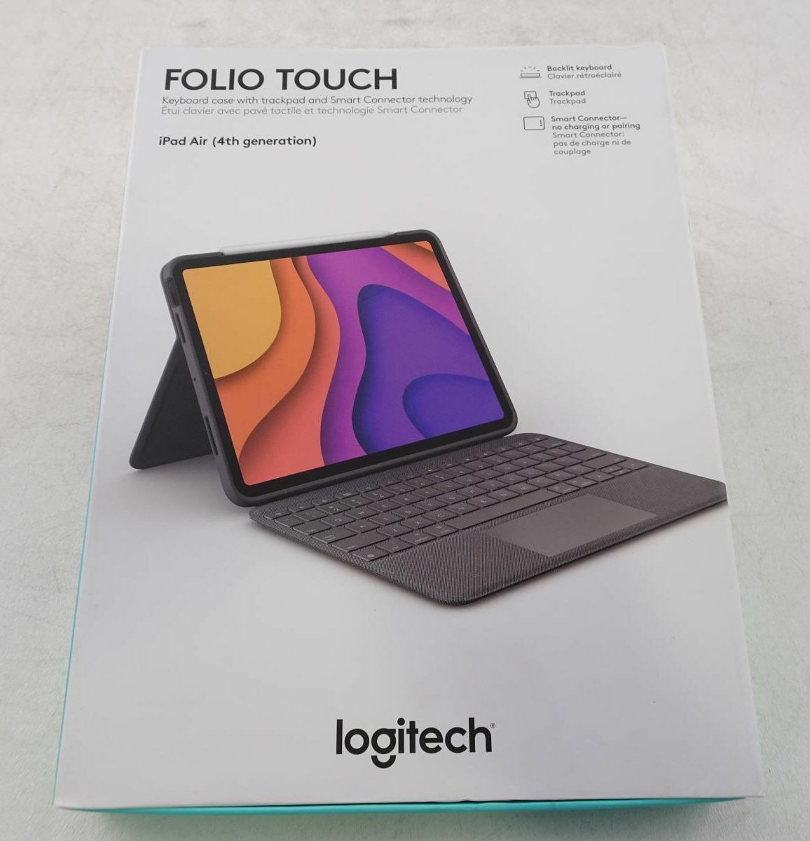 Logitech Folio Touch iPad Keyboard Case with Trackpad for iPad Air - Oxford Grey
