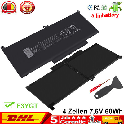 60Wh F3YGT Akku Für Dell Latitude 7000 7280 7290 7380 7390 7480 7490 2X39G DM3WC
