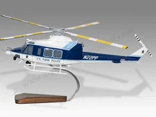Bell 412EP United States Park Police Eagle Desk Wood Helicopter Model Large 1/32