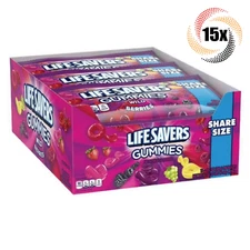 Full Box 15x Bags Lifesavers Wild Berries Assorted King Size Gummies | 4.2oz