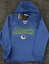 NHL Vancouver Canucks Kids Medium (5/6) Sweatshirt Hoodie with Laces NEW NHL