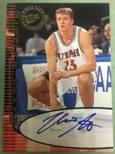 Hanno Mottola Utah Press Pass Autograph Rookie Basketball Card Auto Rick Majerus. rookie card picture
