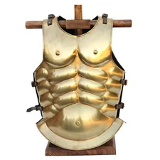 Medieval Roman Greek Muscle Armor Cuirass LARP Halloween Costume Black
