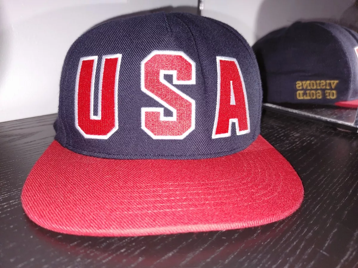 SUPREME USA VISIONS OF GOLD 5 PANEL CAP snapback HAT box logo olympics  vintage