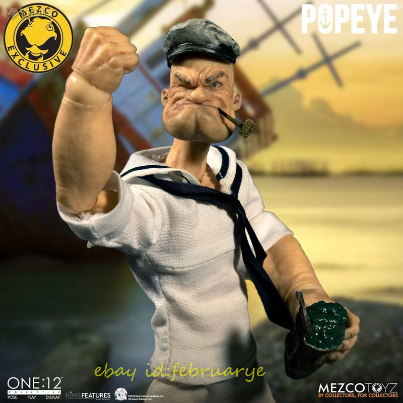 Perfect Mezco Toys 1/12 Collective Popeye Deluxe Sailor Perfect Mezco Toys 1/12 Collective Popeye Deluxe Sailor