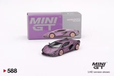 Mini GT 1:64 Lamborghini Sian FKP 37 Matte Viola SE30 HK Exclusive MGT00588 Car