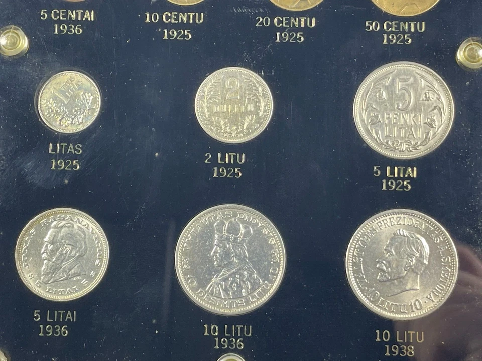 (1925-38) Lithuania Complete Coinage Set In Capital Plastic Lot#B2134 Silver! - Image 4 of 4