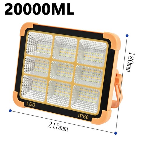 2000W LED Arbeitsleuchte Akku Aufladbar Werkstattlampe Baustrahler Flutlicht DHL - Bild 20 von 20