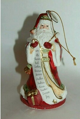Beautiful Fit&Floyd 2020(Removable Date)Santa Bell Christmas Ornament MSRP $60 