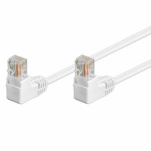 Cable de red UTP CAT5E 2x 90 grados 2 M Blanco - G