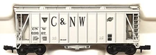 Atlas 3855 N Scale GATX Covered Hopper Chicago & Northwestern #69667 Gray F10