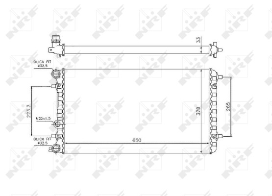 NRF 509644 Radiator, engine cooling for VW