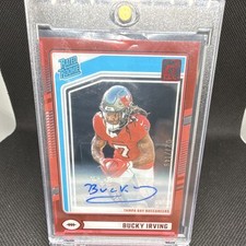 2024 Panini Clearly Donruss Rated Rookie Bucky Irving #86 Red Auto /149