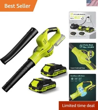 Rechargeable 21V Leaf Blower - 150 MPH Turbo Speed, Lightweight & Fast Charging
