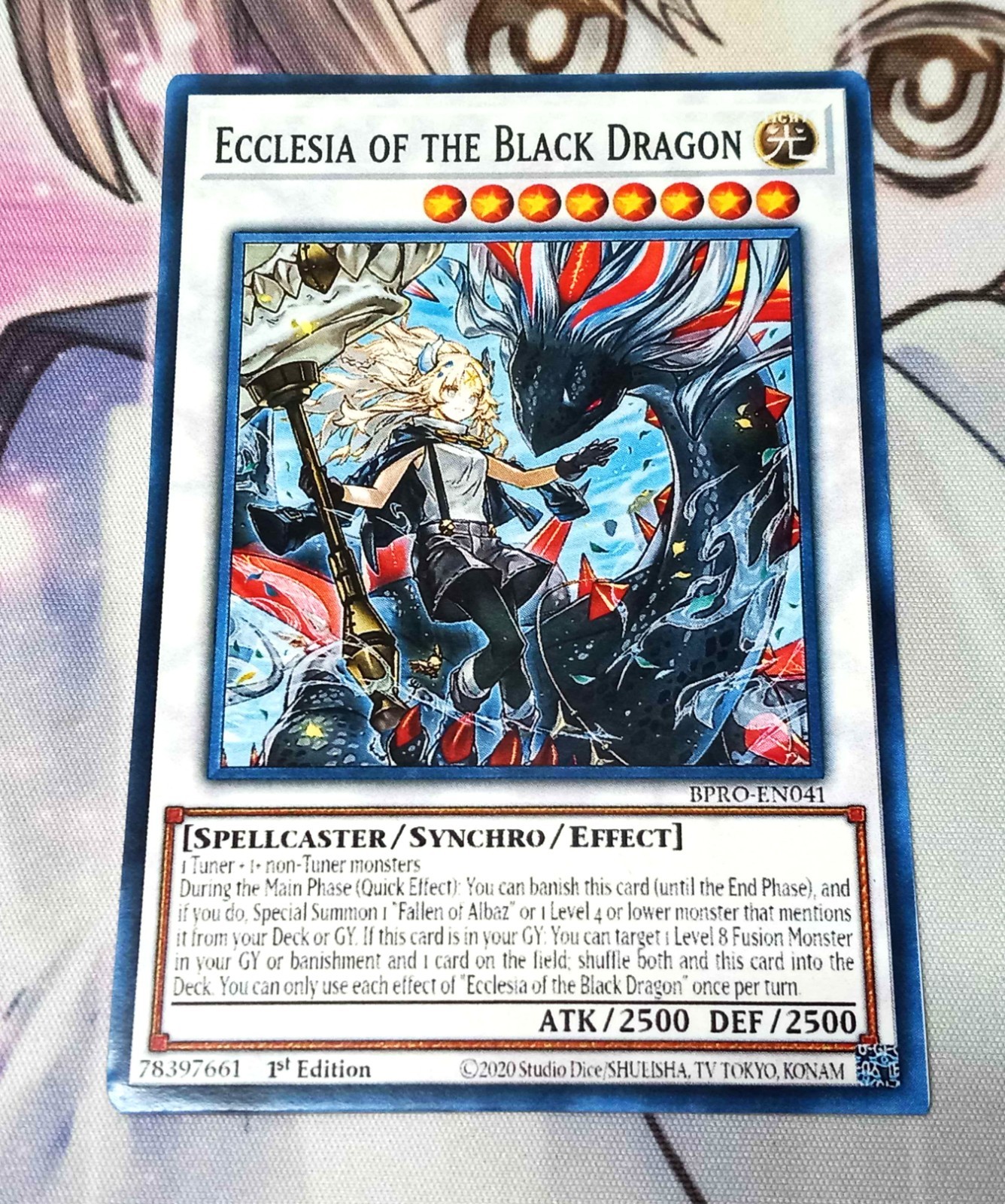Ecclesia of the Black Dragon BPRO-EN041 YuGiOh Non-Foiled Doujin Card ** READ **